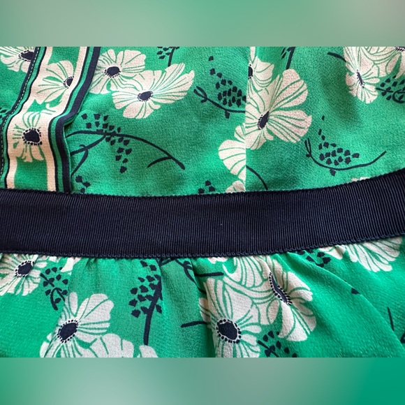 Draper James Hilltop Garden Shirtdress Floral Silk Print Lace collar Gold Button - Picture 7 of 10